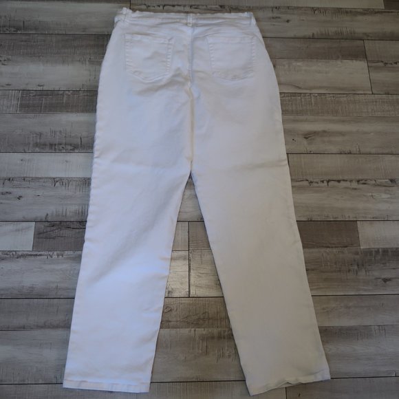 Gloria Vanderbilt Amanda Misses White Jeans Size 16 Average - Picture 6 of 6